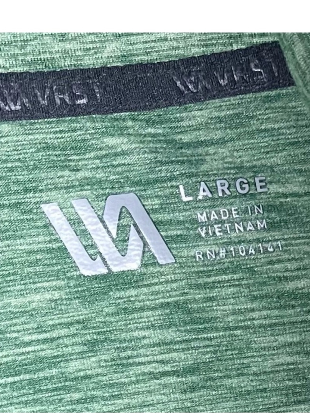 VRST Heather Green Quarter Zip Pullover Men’s Large Golf Hiking Activewear - Picture 4 of 5